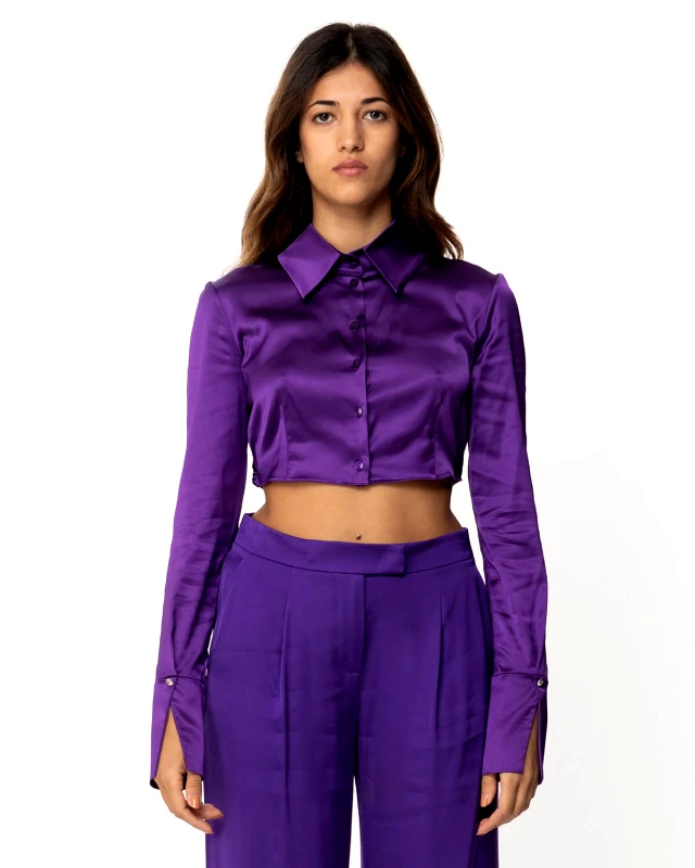 PATRIZIA PEPE Γυναικείο Crop Πουκάμισο Patrizia Pepe - 1479