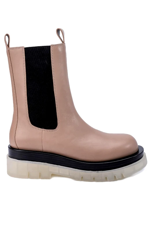 Jeffrey Campbell Γυναικεία Μποτάκια με Τρακτερωτή Ημιδιάφανη Σόλα Jeffrey Campbell - Tanked-Cb