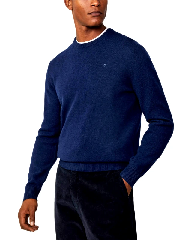 HACKETT Ανδρική Μπλούζα Πουλόβερ Hackett - Drop 3 Lambswool Crew HM703237 582