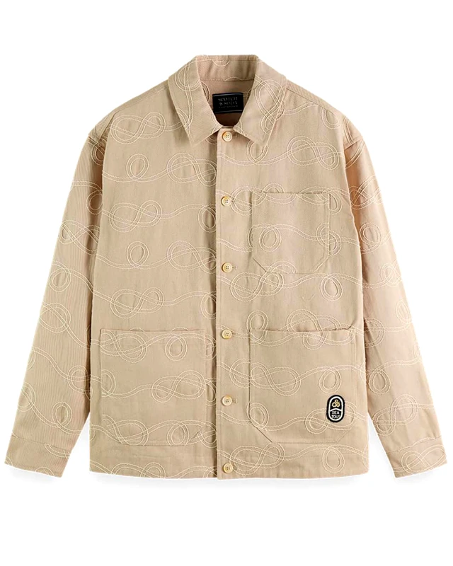 SCOTCH & SODA Μπουφαν Robe Jacquard Twill Over Jacket 176762 SC0795 pebble