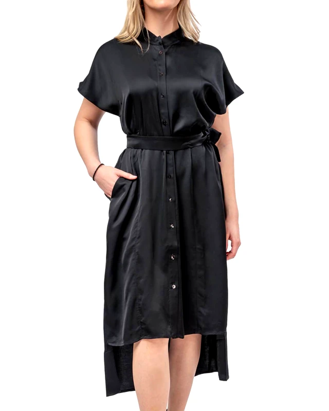 IOANNA KOURBELA Φορεμα "Night Out" Midi Shirt Dress S24340 12052-black