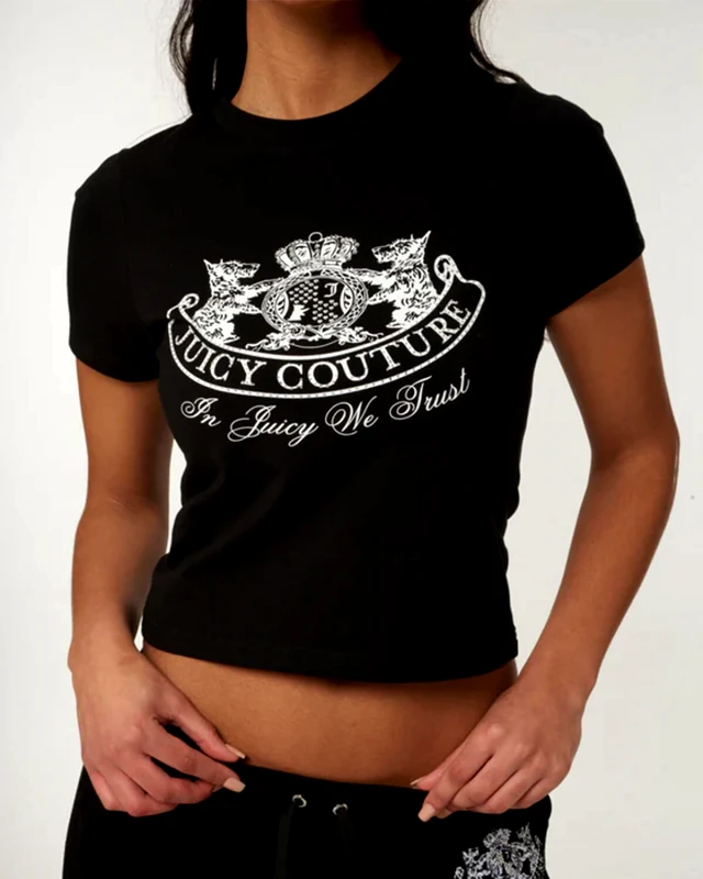 JUICY COUTURE Γυναικεία Κοντομάνικη Μπλούζα Juicy Couture - Enzo Dog Crest