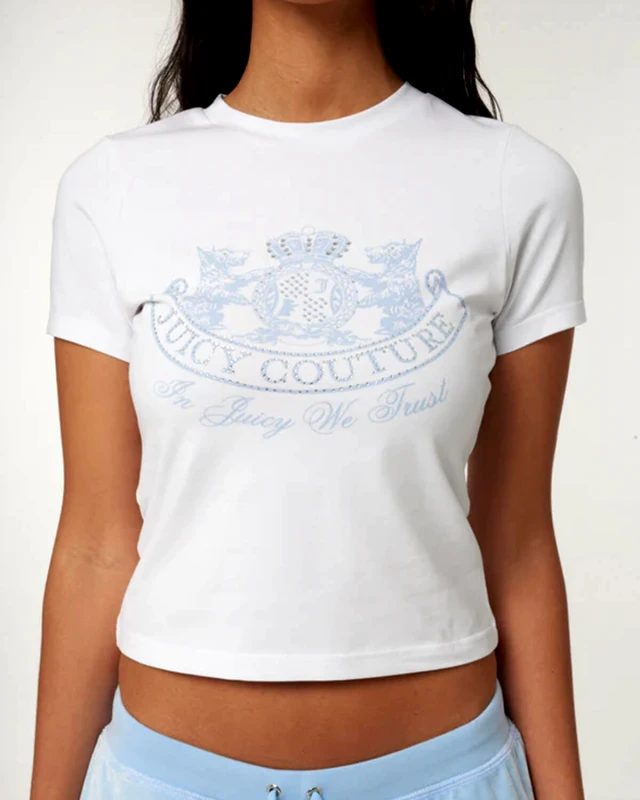 JUICY COUTURE Γυναικεία Κοντομάνικη Μπλούζα Juicy Couture - Enzo Dog Crest