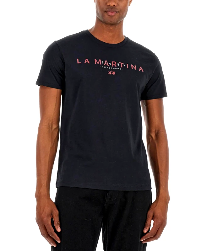 LA MARTINA Ανδρική Κοντομάνικη Μπλούζα La Martina - 3LMZMR007 09999