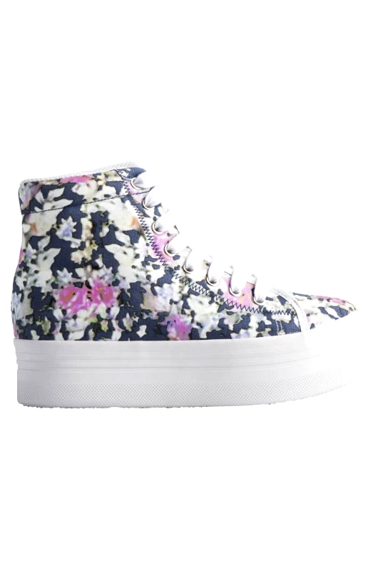Jeffrey Campbell Γυναικεία Sneakers Τύπου Μποτάκια Jeffrey Campbell - Homg Blue Floral White