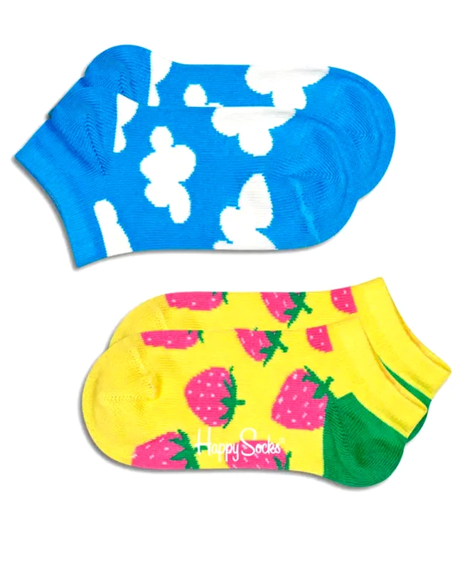 HAPPY SOCKS Παιδικές Κάλτσες Happy Socks 2 Ζευγάρια - Kids Low Cloudy Strawberry