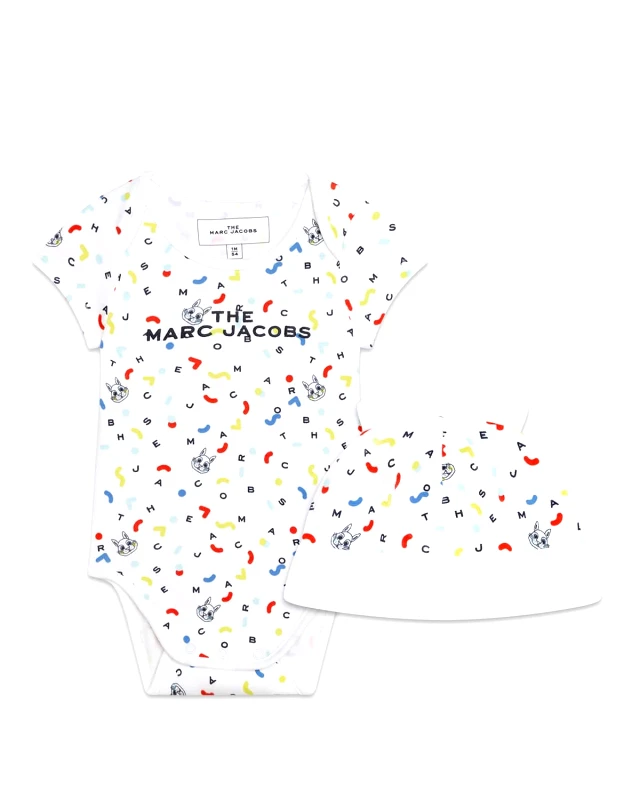 LITTLE MARC JACOBS Παιδικό Set Κορμάκι και Σκούφος Little Marc Jacobs - Body and Pull On