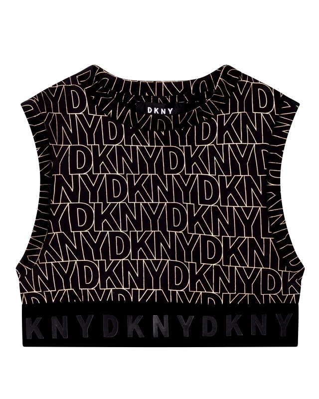 D.K.N.Y Παιδική Αμάνικη Crop Μπλούζα DKNY - 5S25 K