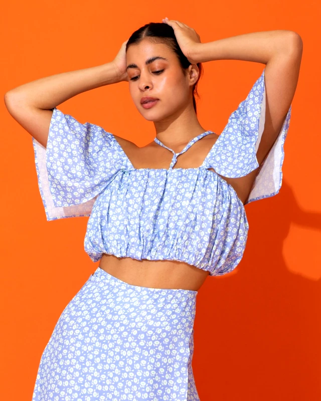 Sour/lou/lou Γυναικεία Έξωμη Μπλούζα Sourloulou - Crop