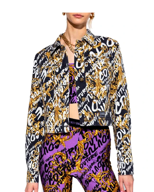 VERSACE JEANS COUTURE Γυναικείο Τζιν Jacket Versace Jeans Couture - C Bull Str Gallone Blush Cout