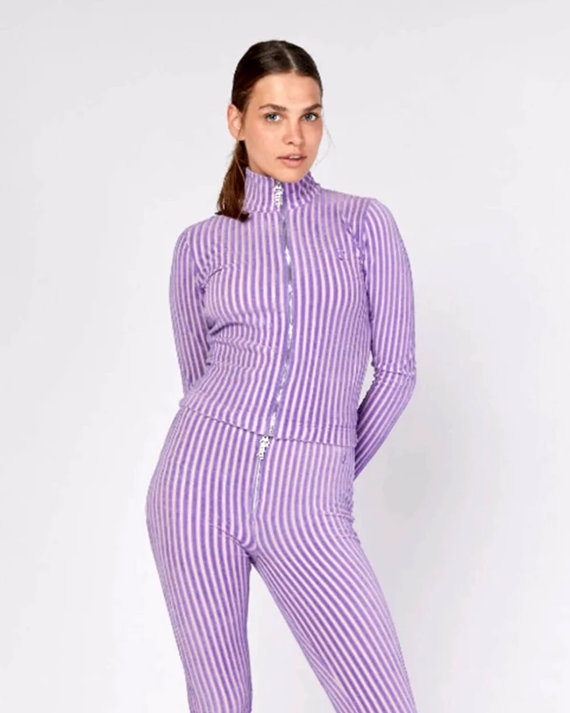 JUICY COUTURE Γυναικεία Ζακέτα με Φερμουάρ Juicy Couture - Rib Velour Funnel Neck