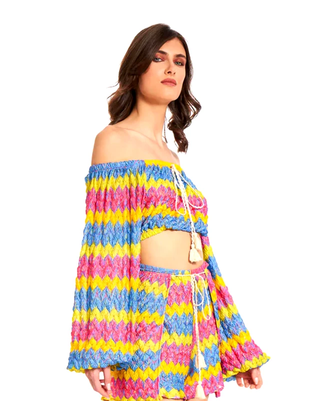 COTAZUR Γυναικεία Crop Μπλούζα Cotazur - CTZ01091
