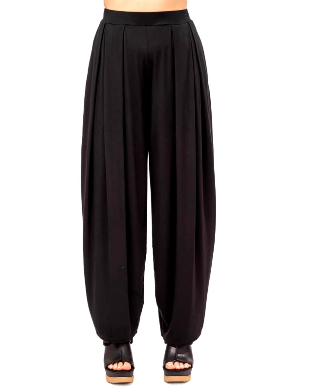 IOANNA KOURBELA Παντελονι "Liquid Comfort" Palazzo Pants S24225 12052-black