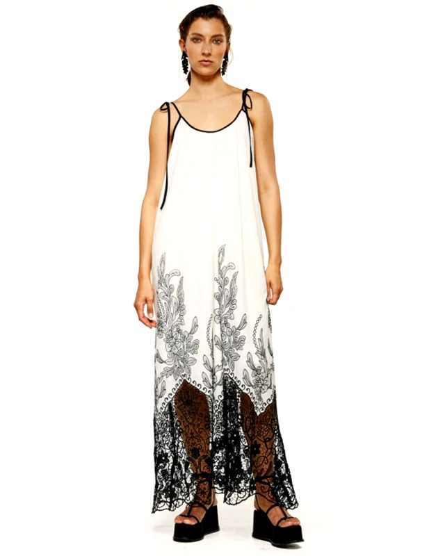 ACCESS Γυναικείο Φόρεμα με Δαντελωτές Λεπτομέρειες Access - 3584