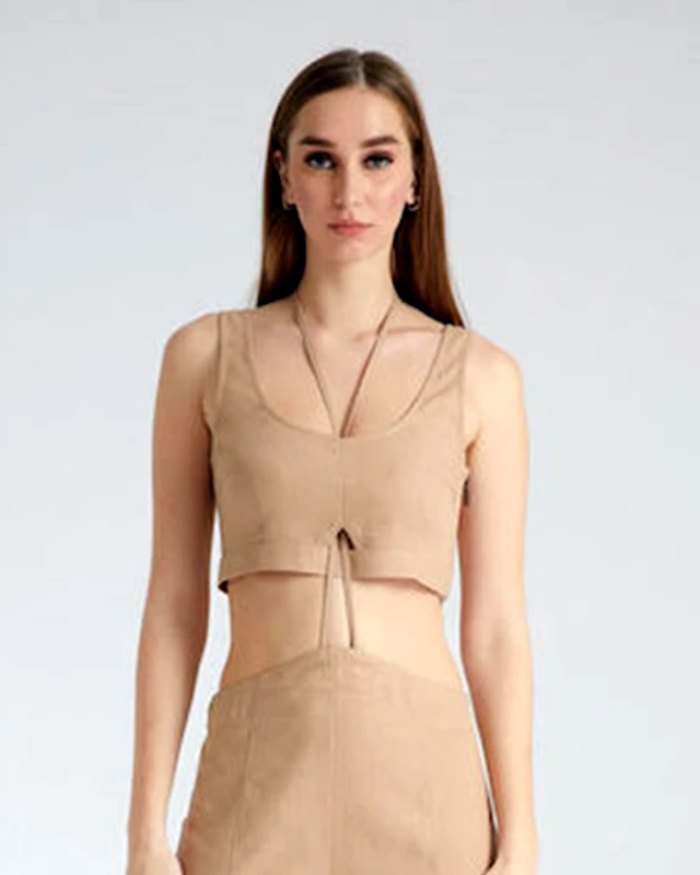4TAILORS Γυναικεία Crop Μπλούζα 4 Tailors - Kyklos