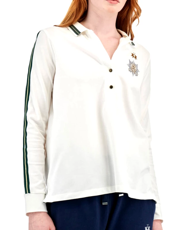 LA MARTINA Γυναικεία Μακρυμάνικη Polo Μπλούζα La Martina - 3LMZWPG30 00002