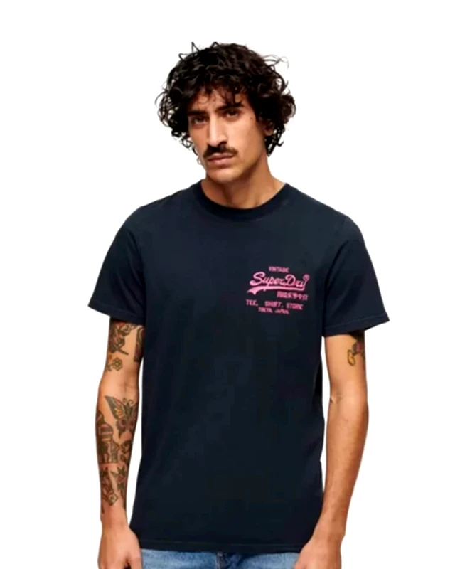 SUPERDRY Ανδρική Κοντομάνικη Μπλούζα Superdry - D2 Ovin Neon Vl