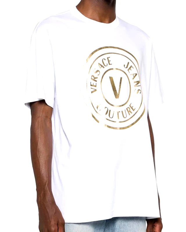 VERSACE JEANS COUTURE T-Shirt 76Up601 R Vembl T.Foil Big 76GAHT04CJ00T g03 white/gold
