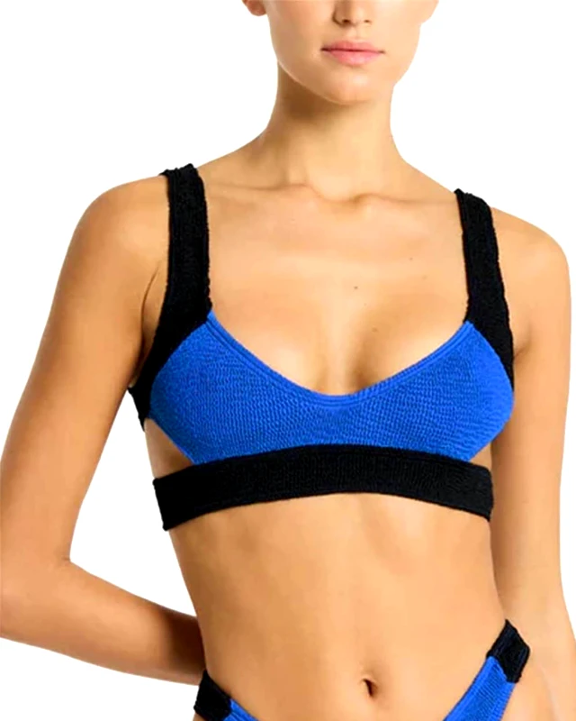 BOND-EYE Γυναικείο Bikini Top Μαγιό BOND-EYE - Cobalt / Black Splice Splice Nino Crop BOUND449ER-CL/B