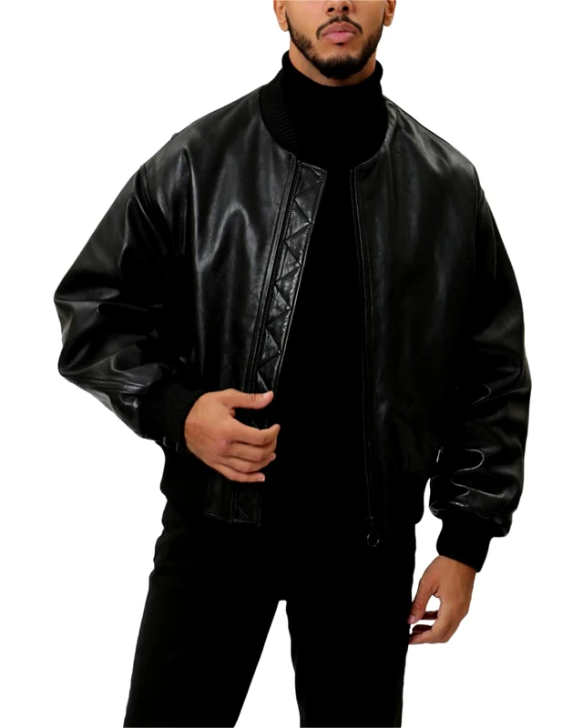 TRUSSARDI JEANS Ανδρικό Jacket Trussardi Jeans - Bomber Real Leather Metal Free S009322P000314