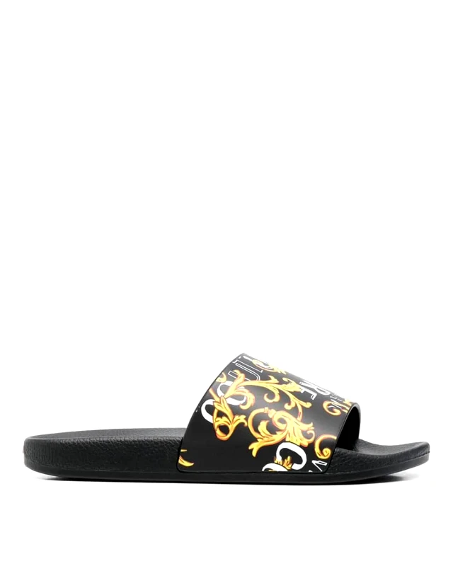 VERSACE JEANS COUTURE Γυναικεία Σανδάλια Slides Versace Jeans Couture - Fondo Shelly Dis. Sq3 Gummy Logo Couture 74VA3SQ3ZS631
