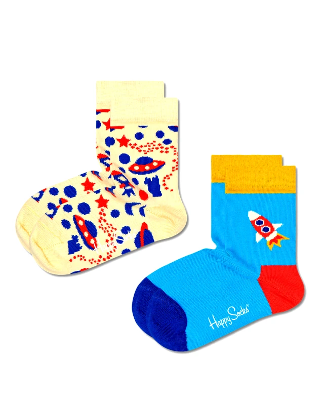 HAPPY SOCKS Παιδικές Κάλτσες Happy Socks 2 Ζευγάρια - Kids Into Space