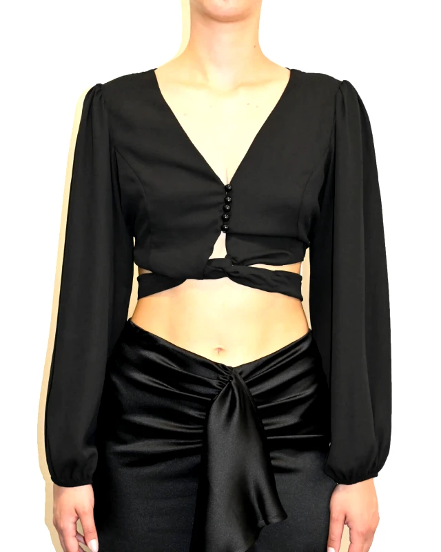 JAIME Γυναικεία Crop Μπλούζα J'aime - 14231J