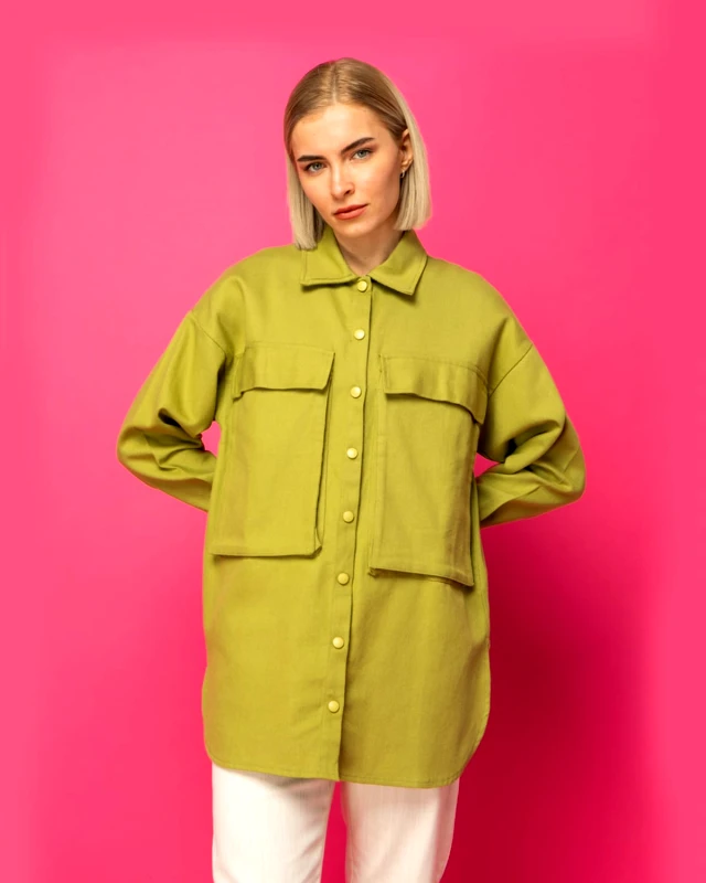 GIGI Γυναικείο Πουκάμισο με Τσέπες Μπροστά Gigi - 70037