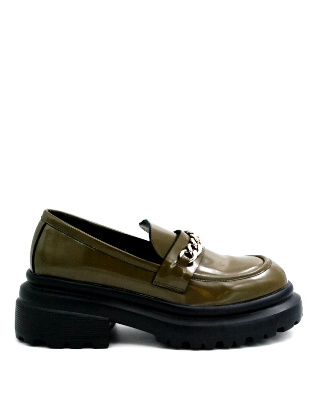 FAVELA Γυναικεία Μοκασίνια με Μεταλλική Αγκράφα Favela - Berry