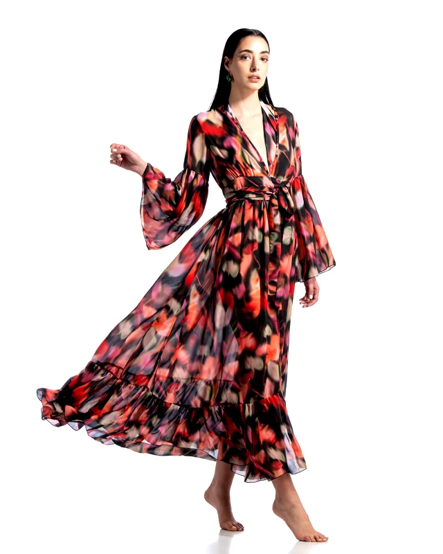 GOOD TIMES Γυναικείο Φόρεμα Kimono Good Times - Flowers