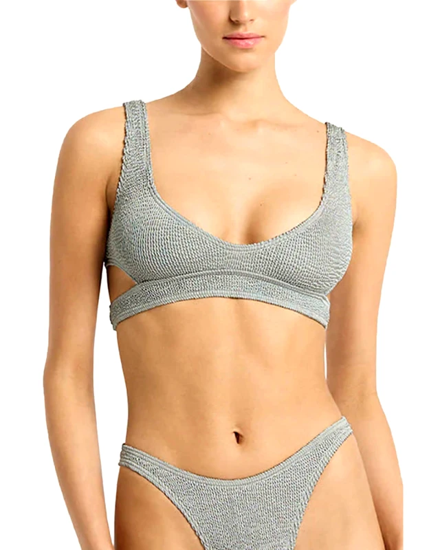 BOND-EYE Γυναικείο Bikini Top Μαγιό BOND- EYE - Nino Crop Chrome Shimmer BOUND234M-CHR SH