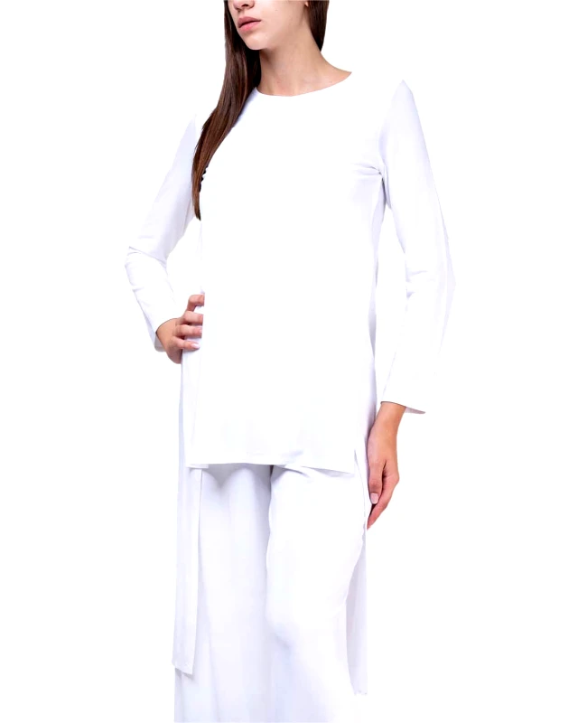 IOANNA KOURBELA Γυναικεία Μακρυμάνικη Μπλούζα Ioanna Kourbela - ''Body Positive'' Asymmetrical Square W232302