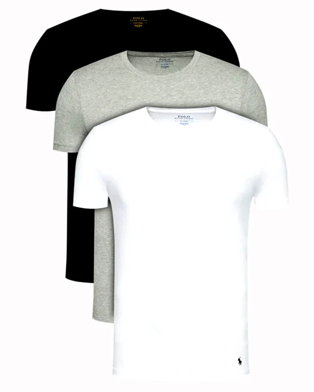 POLO RALPH LAUREN Set Ανδρικές Κοντομάνικες Μπλούζες Polo Ralph Lauren 3 Τεμάχια - Bci Cotton