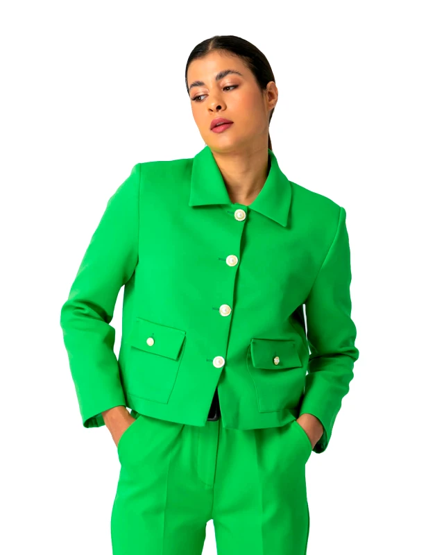 N2110 Γυναικείο Jacket με Κουμπιά N2110 - Crop