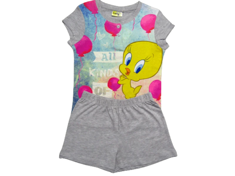 ©DISNEY ΠΑΙΔΙΚΟ ΣΕΤ ΚΑΛΟΚΑΙΡΙΝΗ ΠΙΤΖΑΜΑ TWEETY 0579 - γκρι 10325