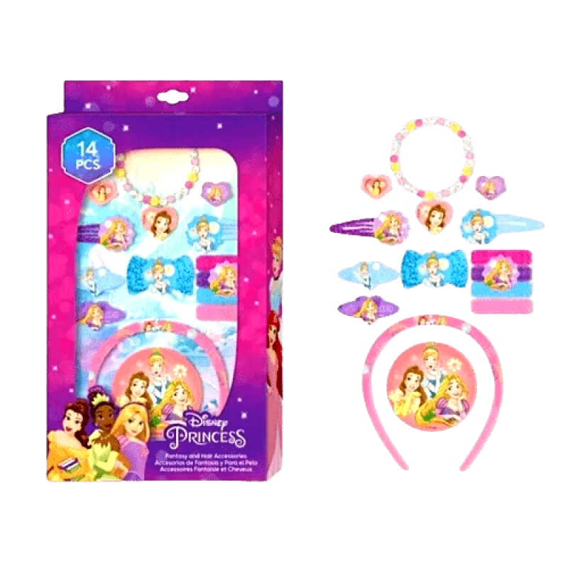 ©DISNEY ΠΑΙΔIΚΟ ΣΕΤ ΑΞΕΣΟΥΑΡ ΜΑΛΛΙΩΝ PRINCESS 1602 - ροζ 31232