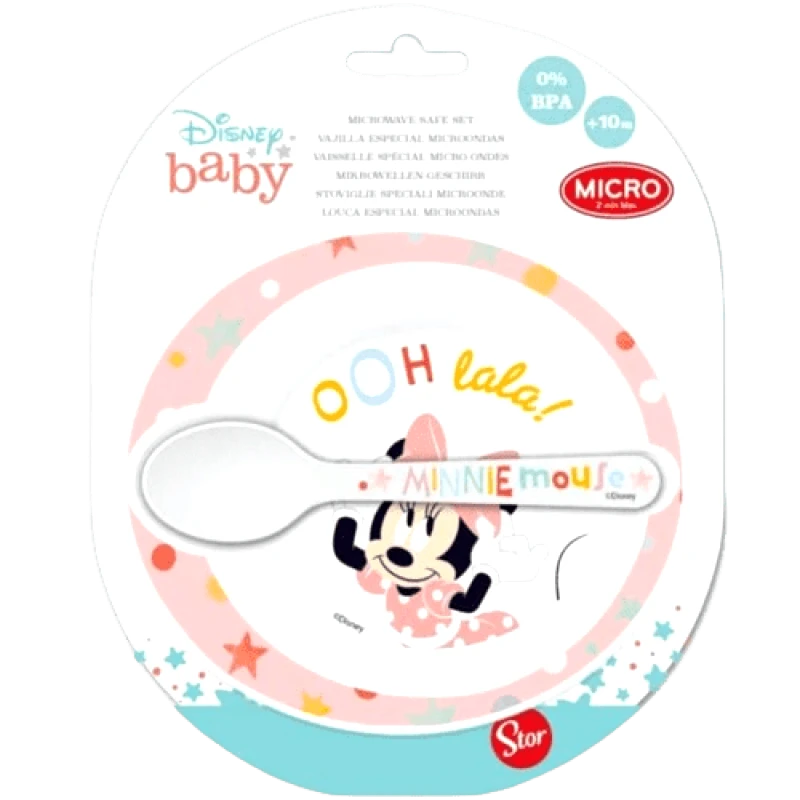 ©DISNEY ΒΡΕΦΙΚΟ ΣΕΤ ΦΑΓΗΤΟΥ MICROWAVE MINNIE MOUSE 1596 – λευκό 31195