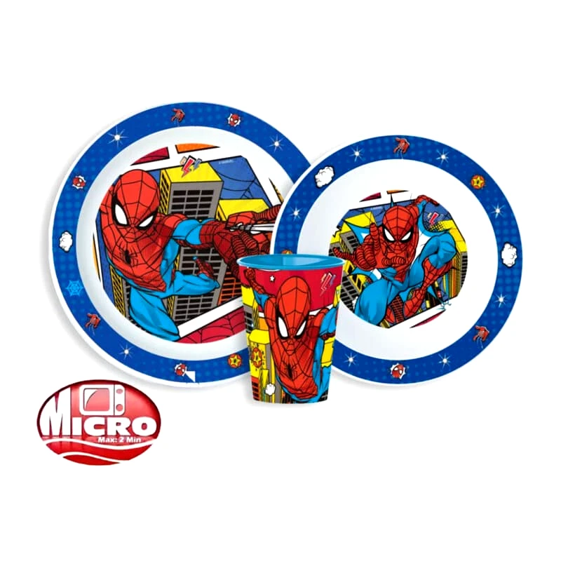 MARVEL ΠΑΙΔΙΚΟ ΣΕΤ ΦΑΓΗΤΟΥ 3ΤΜΧ MICRO SPIDERMAN 1762 - μπλε 33199