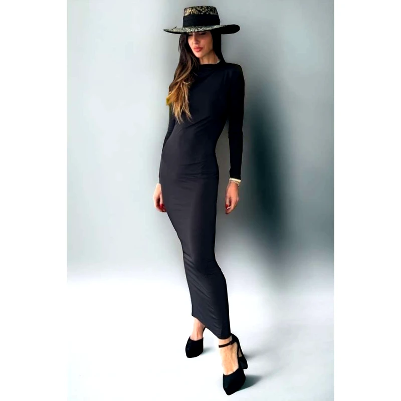 Φόρεμα μακρύ μέ κουκούλα