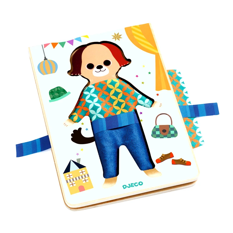 Djeco Ντύνω σκυλάκι με υφάσματα & κορδέλες