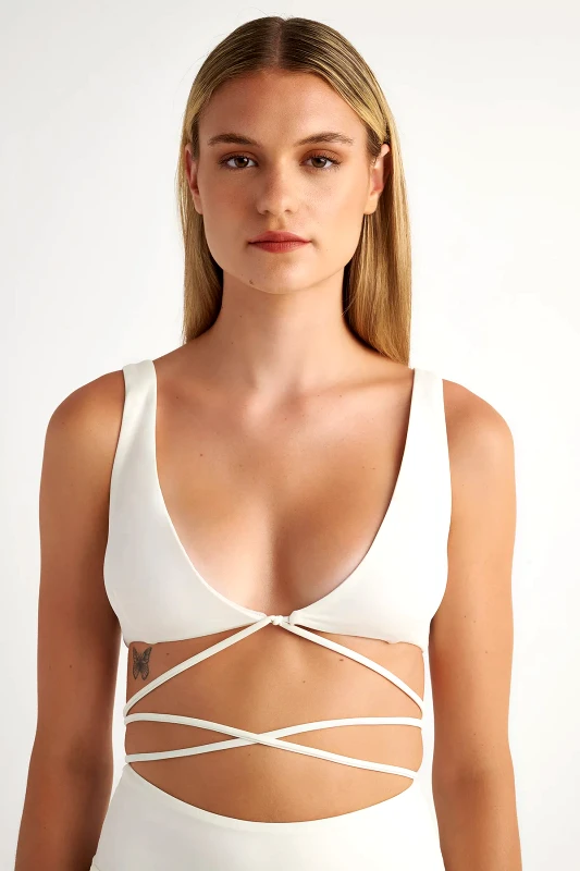 Sugarfree ΜΟΝΟΧΡΩΜΟ ΜΑΓΙΟ ΜΠΙΚΙΝΙ CROP ΤΟΠ