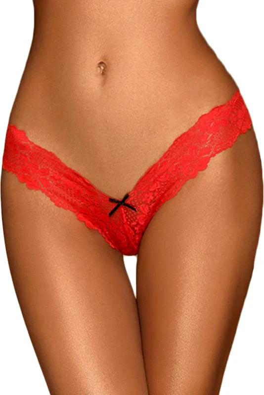 Penthouse Γυναικείο Εσώρουχο - Penthouse Dangerous Darling Thong Κόκκινο PH20759