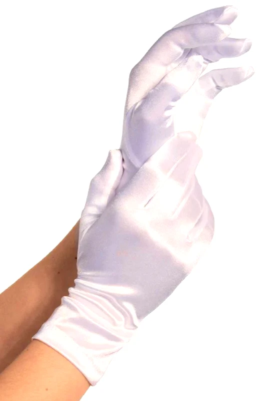 Leg Avenue Γάντια - Leg Avenue Wrist Length Satin Gloves Λευκά LG-2B-White