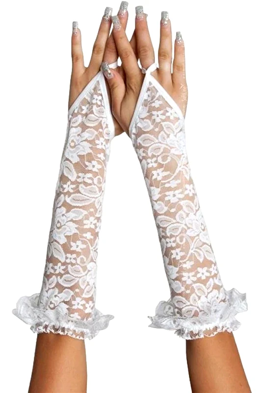 Softland Γάντια Δαντέλα Λευκά - Gloves SFL7708-W