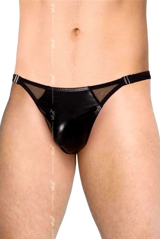 Softland Ανδρικό εσώρουχο String - Black String Μαύρο SFT4518