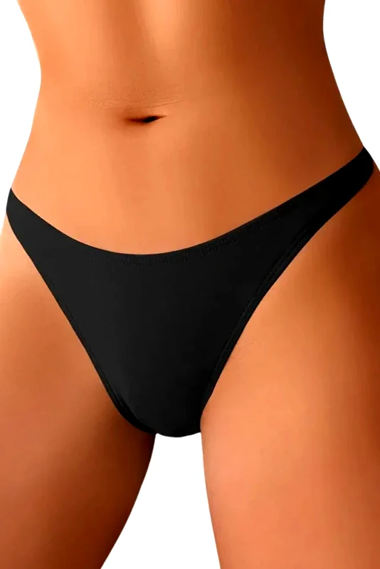 AnnaMu Γυναικείο Μαγιό String Annamu Μαύρο A-1040