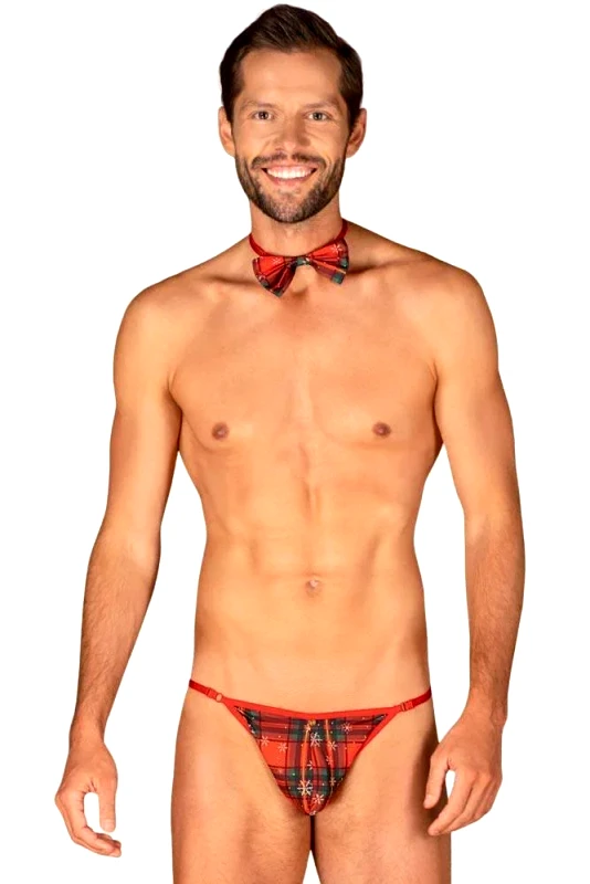 Obsessive Στολή - Obsessive Mr Merrliio Thong & Bow κόκκινη OB4868