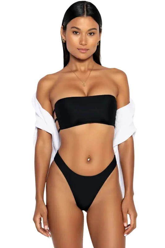 AnnaMu Γυναικείο Μαγιό String Annamu Μαύρο A-1061