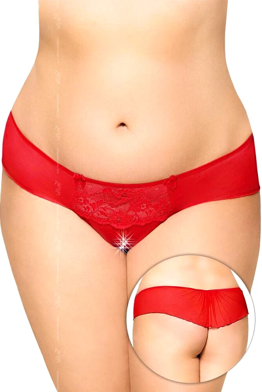 Softland Γυναικείο εσώρουχο μεγάλο μέγεθος - Red Airy Mesh SFL2433-R