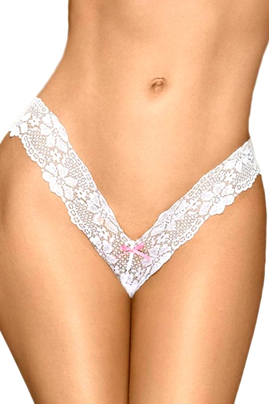 Penthouse Γυναικείο Εσώρουχο - Penthouse Dangerous Darling Thong Λευκό PH20763